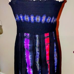 Strapless boho long dress